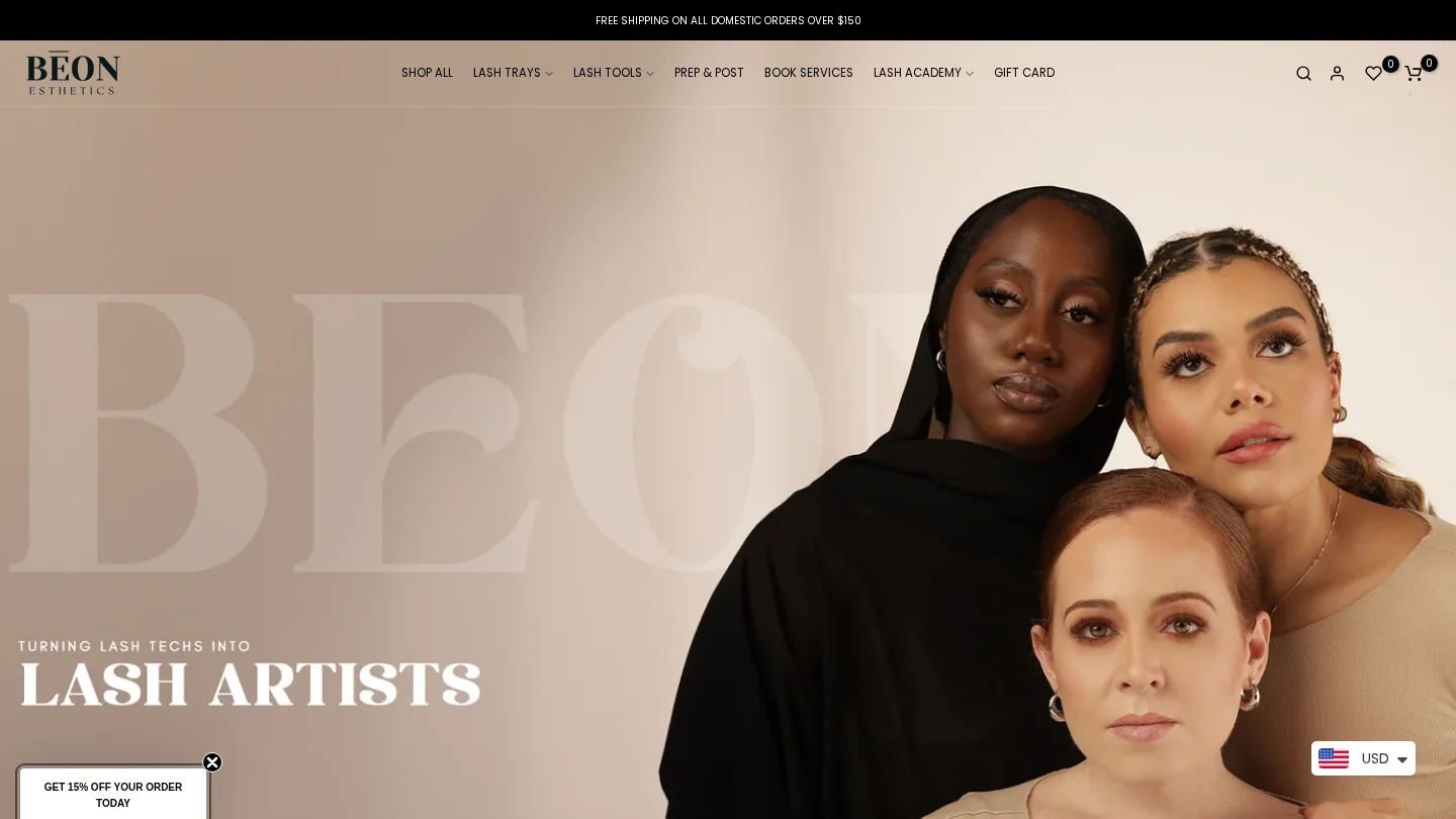 Be On Esthetics website homepage