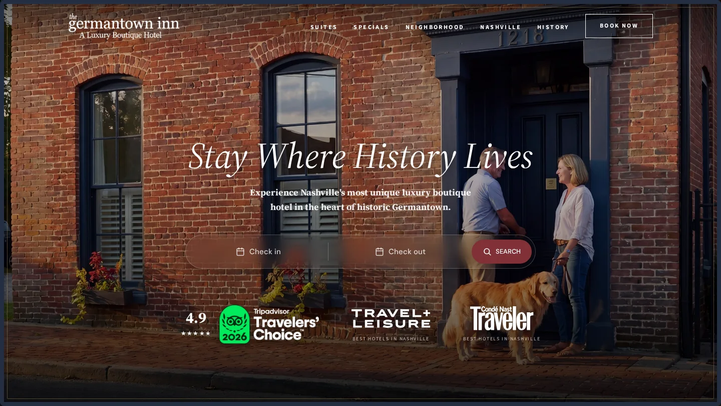 The Germantown Inn website homepage